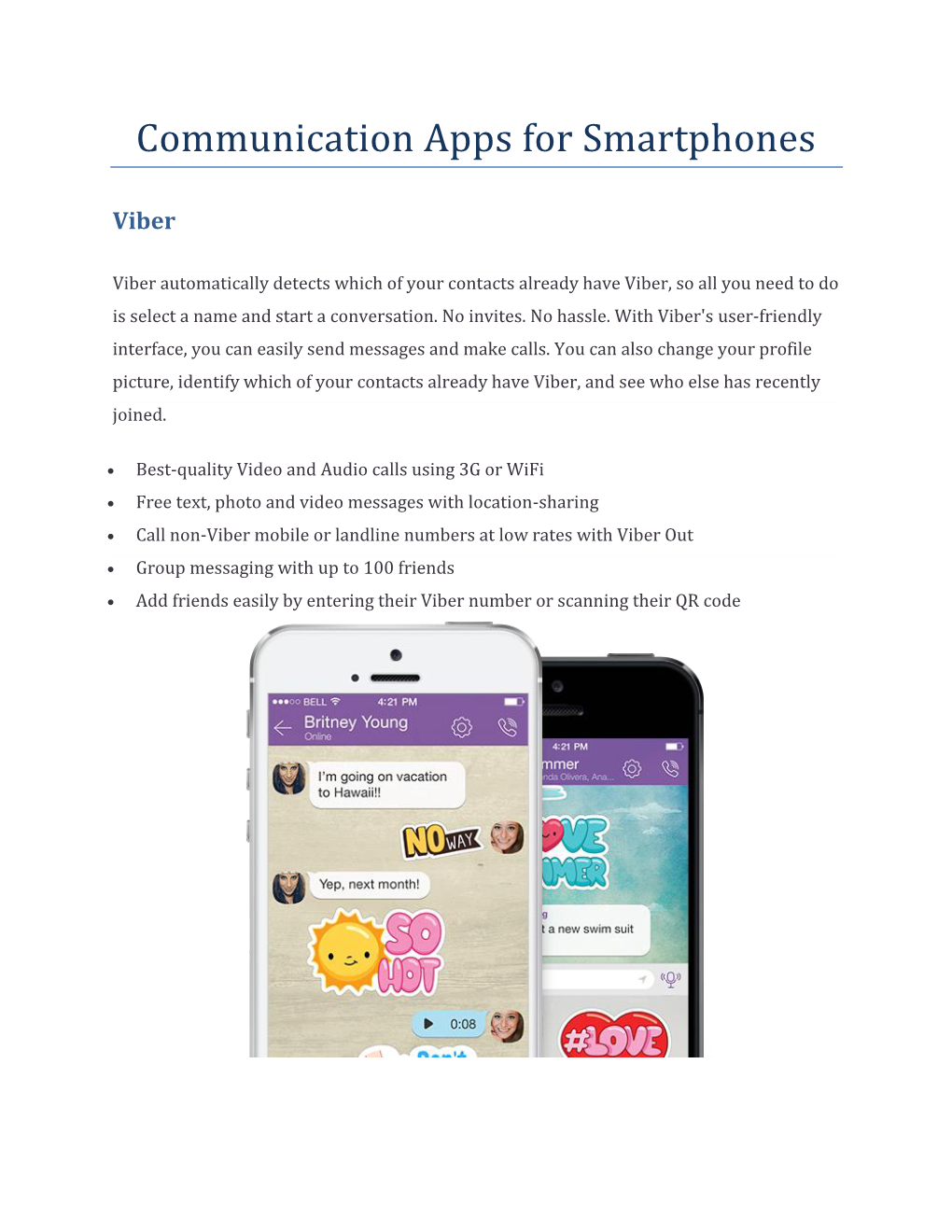 Communication Apps for Smartphones