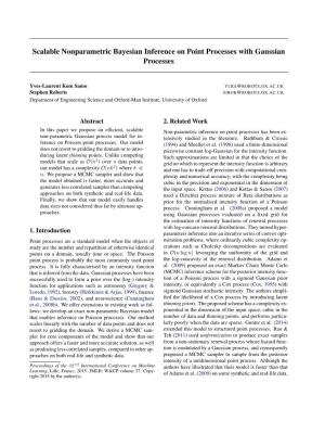 Scalable Nonparametric Bayesian Inference on Point Processes with Gaussian Processes