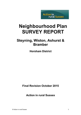 Neighbourhood Plan SURVEY REPORT