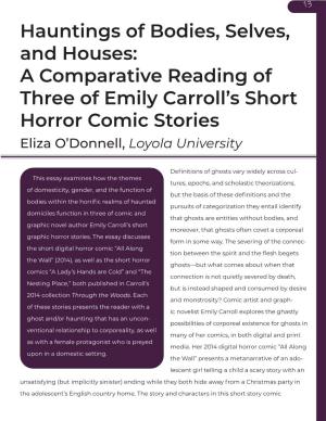 Hauntings of Bodies, Selves, and Houses: a Comparative Reading of Three of Emily Carroll's Short Horror Comic Stories