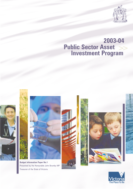 Public Sector Asset Investment Program 2003-04 – Summary