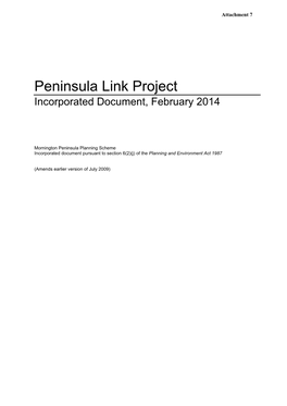 Peninsula Link Project