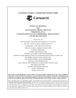 Canwest Global Communications Corp