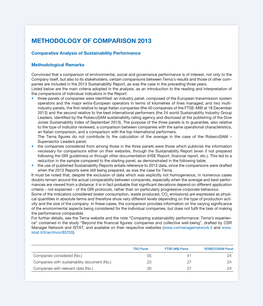 Methodology of Comparison 2013