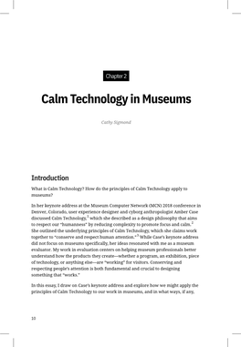 Calm Technology in Museums