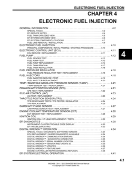 Chapter 4 Electronic Fuel Injection