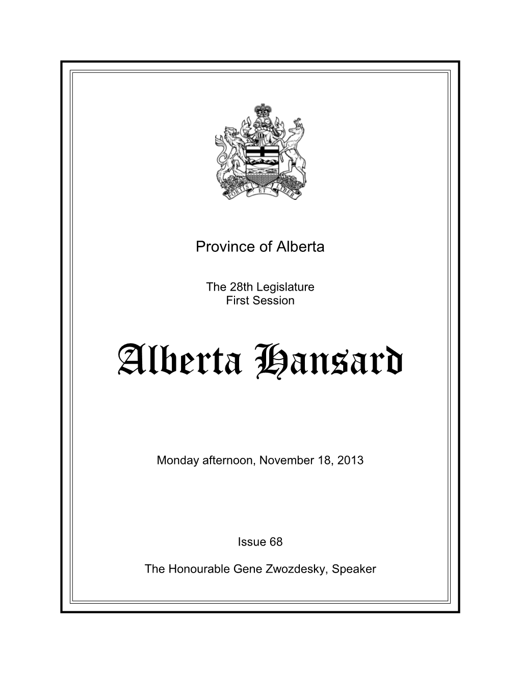 Alberta Hansard