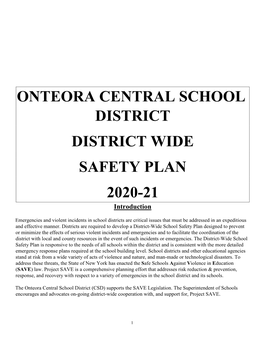 Onteora Central School District District Wide