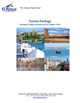 Tunisia Package Packages 5 Nights Hammamet & 2 Nights Tunis
