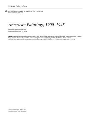 American Paintings, 1900–1945