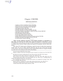 Chapter CXLVIII. MISCELLANEOUS