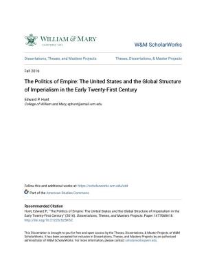 The United States and the Global Structure of Imperialism in the Early Twenty-First Century