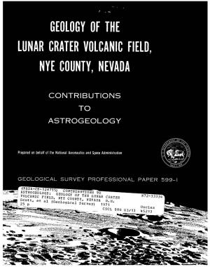 Geology of the Lunar Crater Volcanic Field, Nye County, Nevada by DAVID H