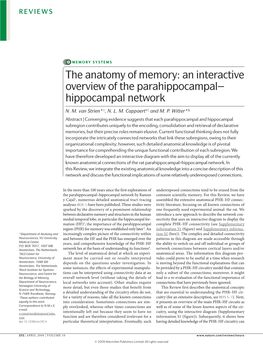 The Anatomy of Memory: an Interactive Overview of the Parahippocampal– Hippocampal Network