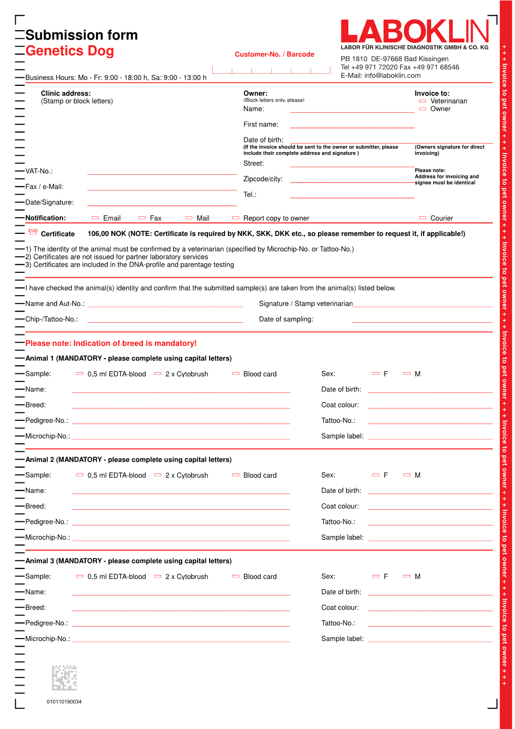 Submission Form Genetics