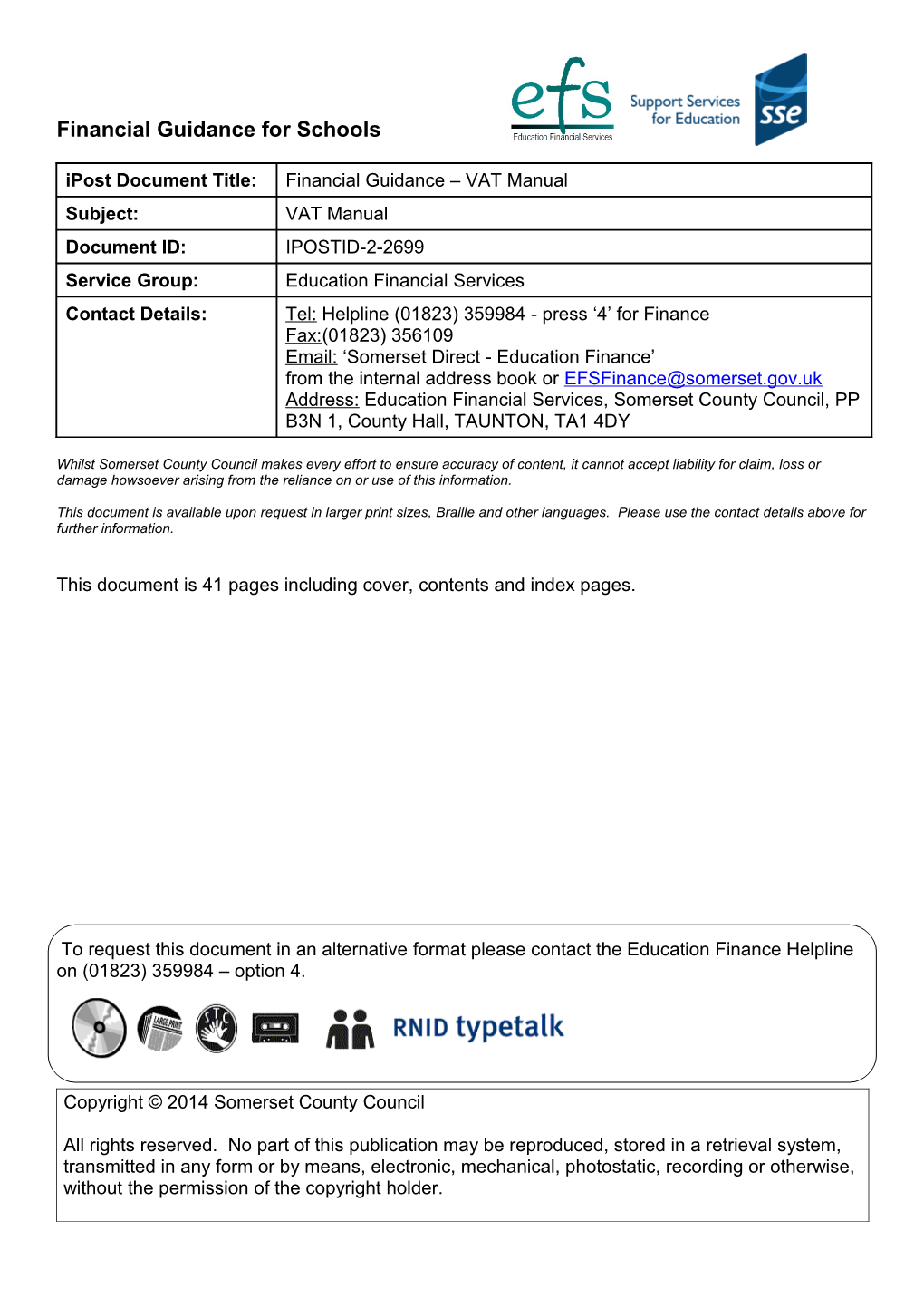 Financial Guidance for Schools