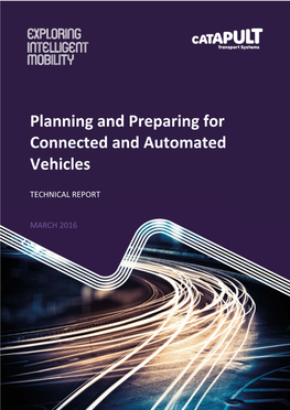 Planning and Preparing for Connected and Automated Vehicles