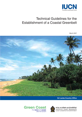Technical Guidelines for the Establishment of a Coastal Greenbelt