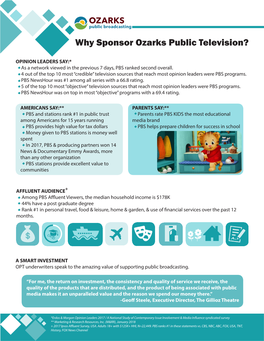 Why Sponsor Ozarks Public Television?