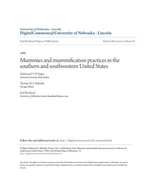 Mummies and Mummification Practices in the Southern and Southwestern United States Mahmoud Y
