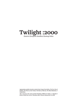 Twilight :2000 Eastern European Sandbox Hexmap Index