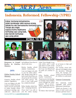 Middle East Reformed Fellowship (MERF)