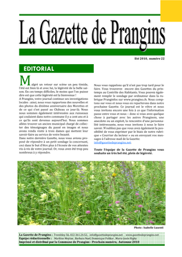 Gazette De Prangins Été 2010