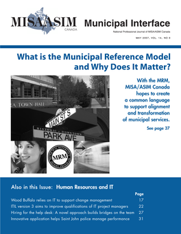 Municipal Interface National Professional Journal of MISA/ASIM Canada