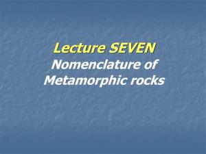 Lecture Notes on Metamorphic Petrology