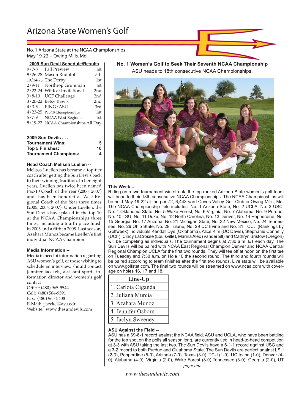 Arizona State Women's Golf