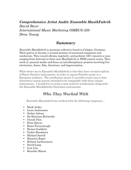 L04 Comprehensive Artist Audit