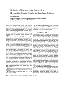 Hypoxanthine-Guanine Phosphoribosyltransferase Deficiency