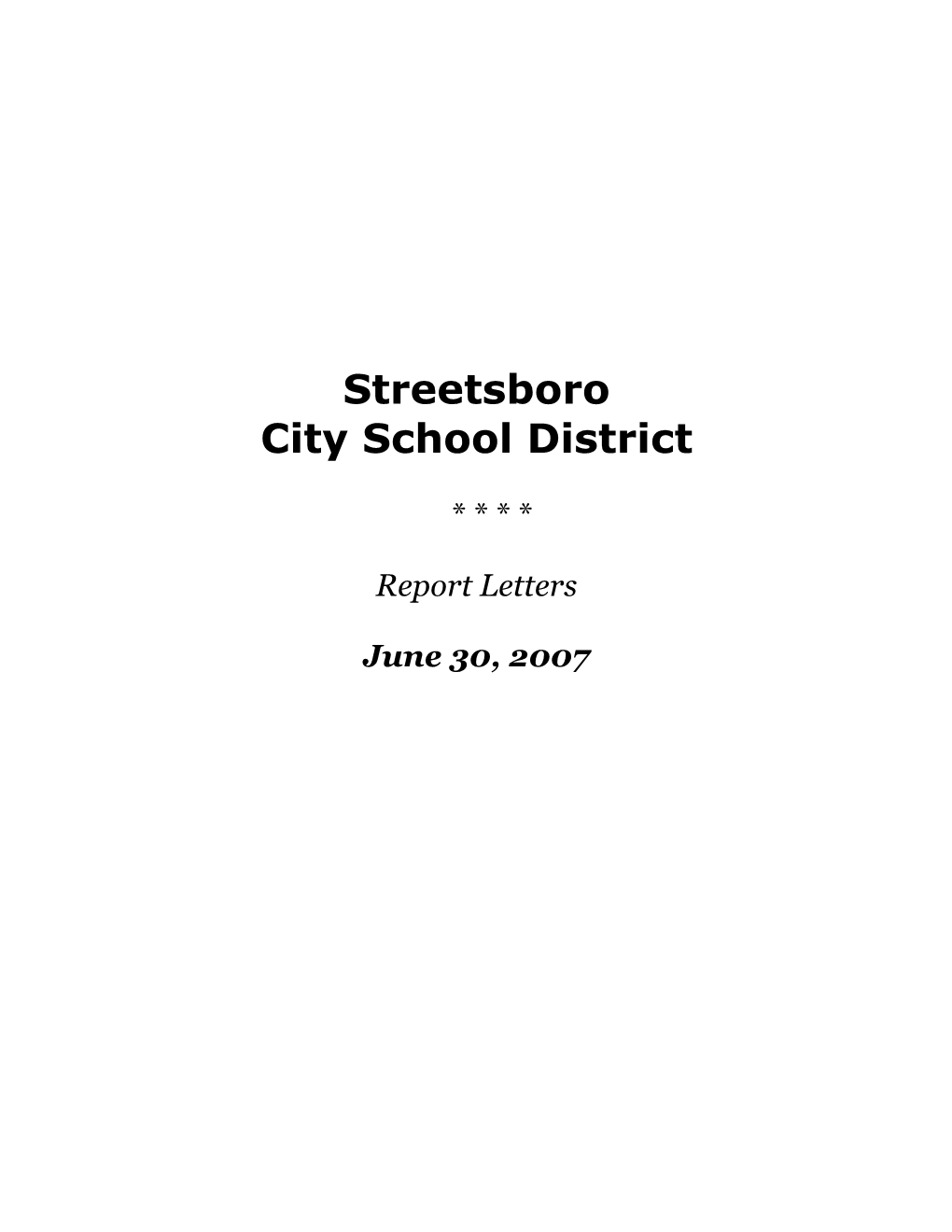 Streetsboro City School District