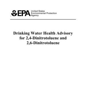 Drinking Water Health Advisory for 2,4 and 2,6 Dinitrotoluene