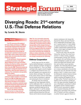 21St-Century US-Thai Defense Relations