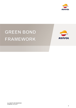 Repsol's Green Bond Framework