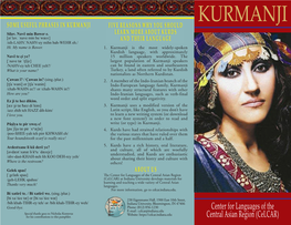 KURMANJI FIVE REASONS WHY YOU SHOULD KURMANJI Silav