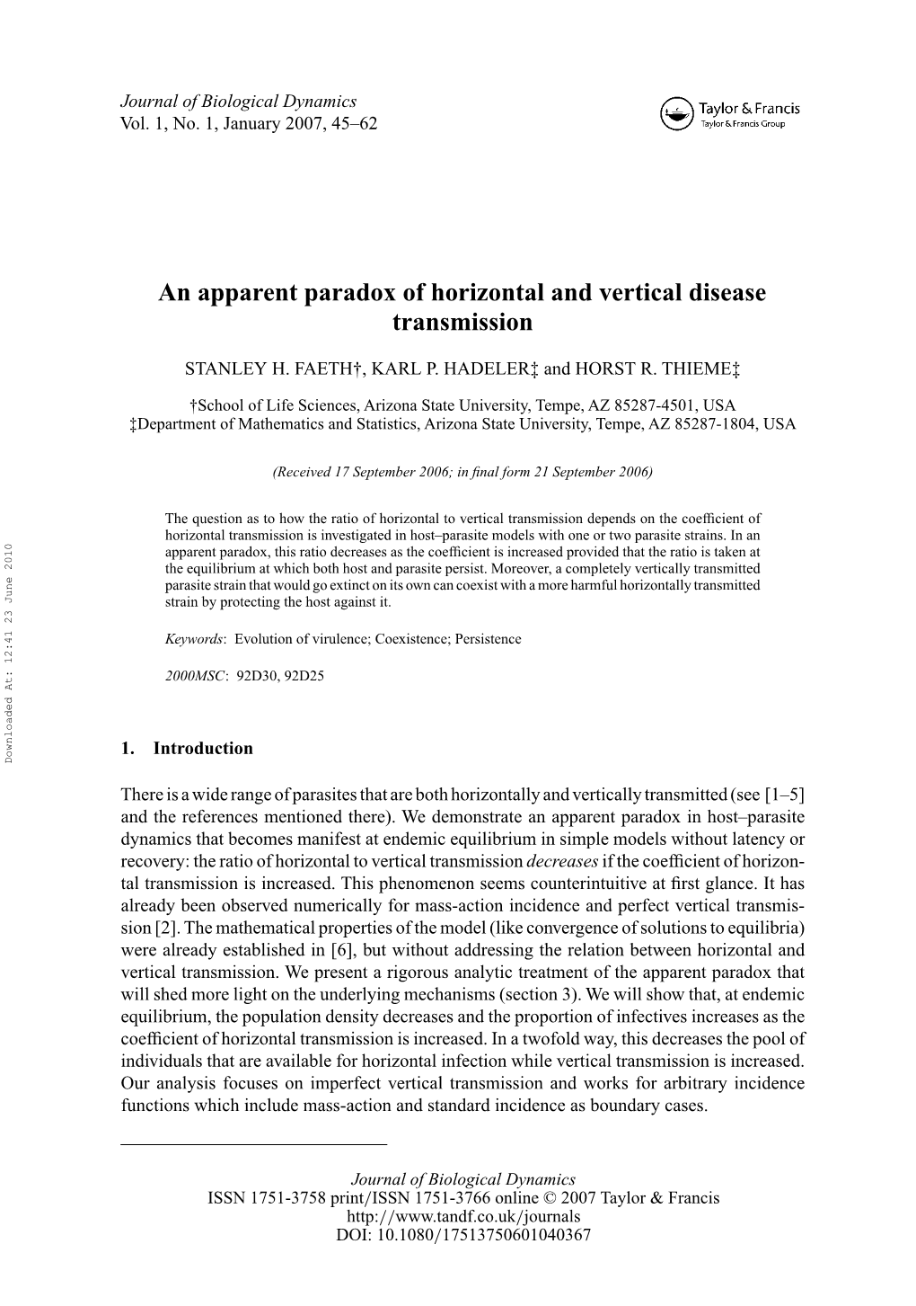 an-apparent-paradox-of-horizontal-and-vertical-disease-transmission