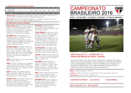 Brasileiro 2016 Campeonato