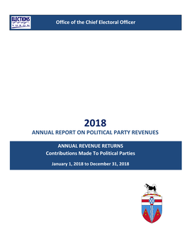 Annual Report on Political Party Revenues