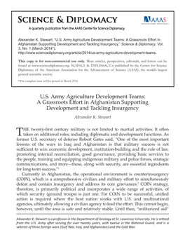 US Army Agriculture Development Teams