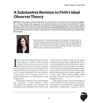 A Substantive Revision to Firth's Ideal Observer Theory