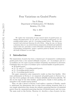 Four Variations on Graded Posets