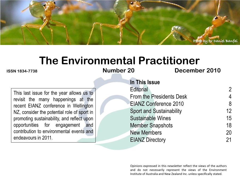 The Environmental Practitioner