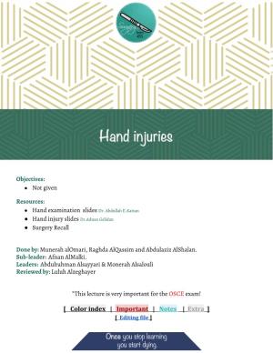 3- Hand Injuries.Pdf