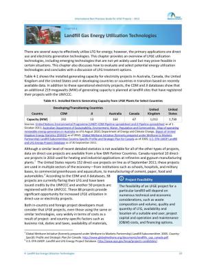 International Best Practices Guide for Landfill Gas Energy Projects