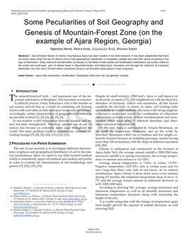 Some Peculiarities of Soil Geography and Genesis of Mountain-Forest