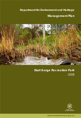 Management Plan Sturt Gorge Recreation Park 2008