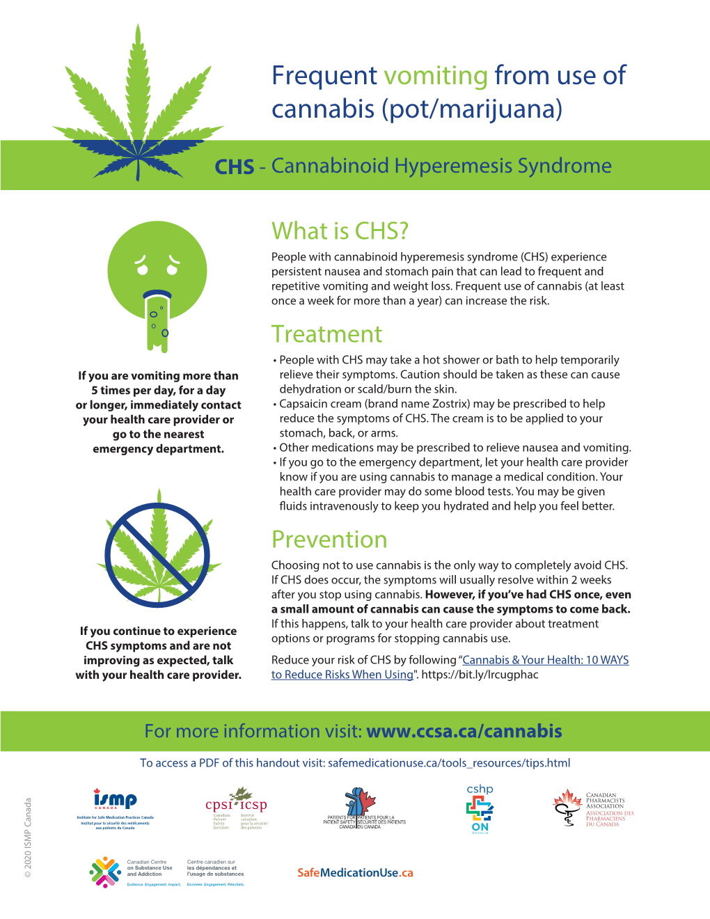 Frequent Vomiting from Use of Cannabis (Pot/Marijuana)