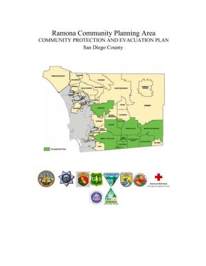 Ramona Community Protection and Evacuation Plan Is a Collaboration Between the Following Groups and Agencies